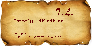 Tarsoly Lóránt névjegykártya