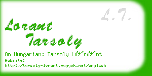 lorant tarsoly business card